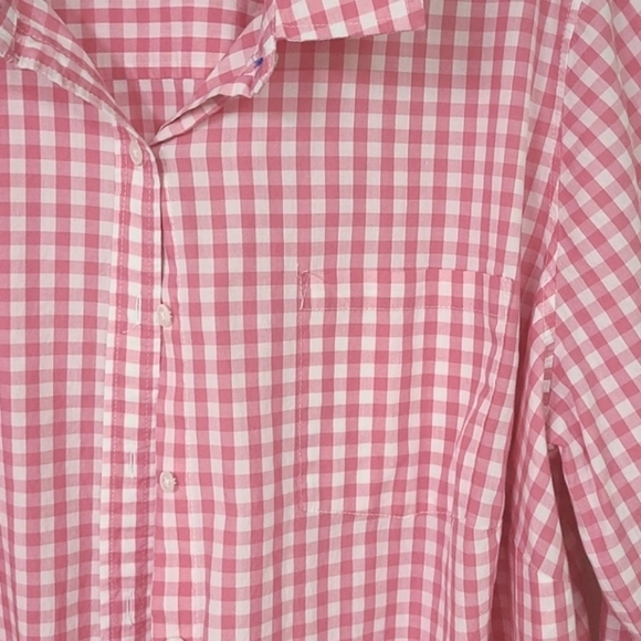 PLUS TALBOTS PINK CHECKED COTTON BLOUSE SZ 20W - Picture 4 of 7